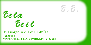 bela beil business card